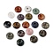 Natural & Synthetic Mixed Gemstone Pendants, Donut/Pi Disc Charms, Mixed Dyed and Undyed, 29.5~30.5x7.5~8mm, Hole: 6.3~6.5mm