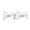 Opaque Acrylic Beads, Bowknot, White, 24x31.5x7.5mm, Hole: 2mm