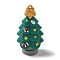 Christmas Theme PVC Pendants, Christmas Tree, 58.5x31.5x22mm, Hole: 3mm