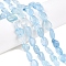 Natural Aquamarine Beads Strands, Nuggets, 8~15x7~12x4~12mm, Hole: 1mm, about 30~45pcs/strand, 15.7 inch