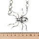 Сплав кристалл горный хрусталь большой паук кулон ожерелья для женщин мужчин&nbsp;LS-NJEW-H061-01AS-2