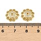 Колпачки для бусин из прозрачного кубического циркония из латуни&nbsp;KK-D109-03G-3