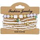 8шт. набор из 8-х видов браслетов из стеклянных бусин&nbsp;WG2CB6D-02-3
