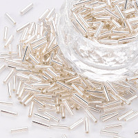 Никелированный стеклянные бусины стеклярус&nbsp;SEED-S046-01B-21