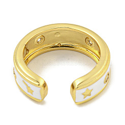 Стойка для моли покрытие латунь эмаль открытое кольцо&nbsp;RJEW-F162-08G-02