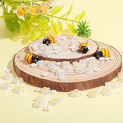 Бусины ручной работы из стекла миллефиори/лэмпворк&nbsp;LAMP-DR0001-13