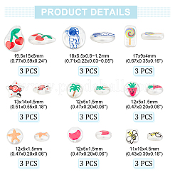 27 шт. 9 стиля 3D-печатные бусины из абс-пластика с имитацией жемчуга&nbsp;KY-NB0001-56