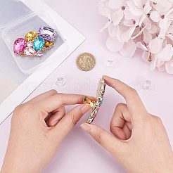 2 шт. съемное украшение для обуви со стразами из стекла&nbsp;AJEW-FG0002-04