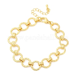 Латунные кольца звенья цепи браслеты для женщин мужчин&nbsp;LS-BJEW-K273-16G