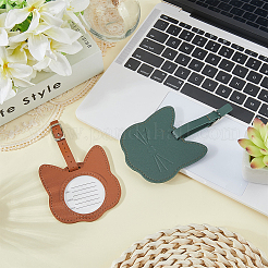 2 шт. багажных бирок из искусственной кожи 2 цветов&nbsp;AJEW-CL0002-59A