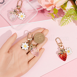 3шт брелок из акрила и эмалированного сплава&nbsp;KEYC-CP00004