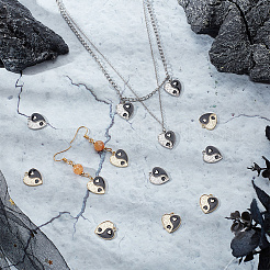 60шт 2 цвета сплава эмалевые подвески&nbsp;ENAM-NB0002-15