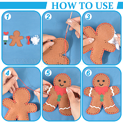 Набор для рождественского творчества из фетра для шитья для детей DIY-WH0504-433