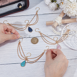 3 шт. подвеска-капля из натурального розового кварца&nbsp;HJEW-OC00099