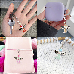 Украшение подвески из стекла и акрила в виде ангела&nbsp;HJEW-TAC0051