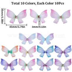 100 шт. 10-цветный градиентный двухслойный тюль с орнаментом&nbsp;FIND-SC0005-79