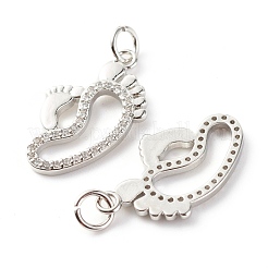 Латунные микропаве прозрачные подвески с фианитом&nbsp;ZIRC-P094-15P-RS