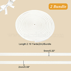 Плоские атласные ленты длиной 2 м.&nbsp;LS-OCOR-WH0078-86B