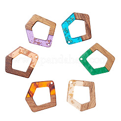 Прозрачные и непрозрачные подвески из смолы и ореха&nbsp;RESI-SZ0001-01