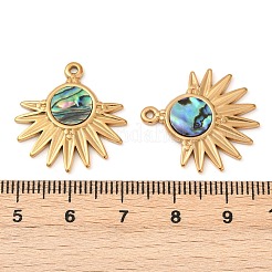 Подвески из натуральной ракушки пауа из нержавеющей стали 304&nbsp;STAS-L288-13G-01