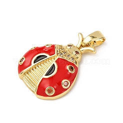 Латунные подвески с микропаве из кубического циркония и эмали&nbsp;KK-F917-04B