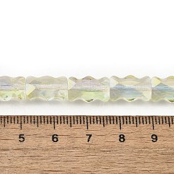 Стеклянные бусины с гальваническим покрытием &nbsp;EGLA-L045-F-HR02