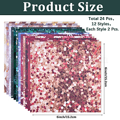 12 шт. бумажный блокнот для скрапбукинга&nbsp;AJEW-WH20020-299C