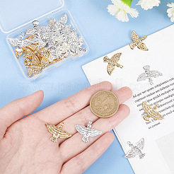 40шт 2 цвета латунные подвески&nbsp;KK-AR0003-32