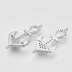 Латунные соединители с прозрачным кубическим цирконием&nbsp;ZIRC-T012-76P