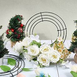 2 шт. круглые железные рамки для венков&nbsp;AJEW-SP0002-95