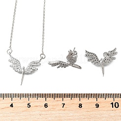 Комплекты серег-гвоздиков и ожерелий с подвесками из латуни и микропаве из кубического циркония SJEW-Z002-03P