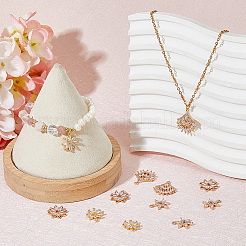 12 шт. 4 стиля латунные подвески с микропаве и кубическим цирконием&nbsp;KK-FH0007-51