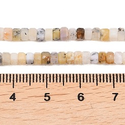 Натуральные дендритные африканские опаловые бусины&nbsp;G-G345-C21-2x4mm