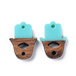 Соединители звеньев из непрозрачной пластмассы и ореха&nbsp;RESI-T035-47