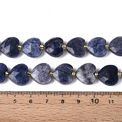 Природные голубые авантюрин бисером пряди&nbsp;G-P592-B09-01