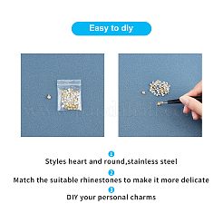 Подвеска из нержавеющей стали 304 со стразами&nbsp;STAS-UN0009-46G