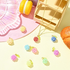 10 шт. 10-х цветные стеклянные бисерные фруктовые подвески&nbsp;PALLOY-YW00080