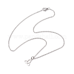 Не тускнеющие колье с подвеской в виде тройного узла/трикветра из нержавеющей стали 304&nbsp;NJEW-JN04882-02