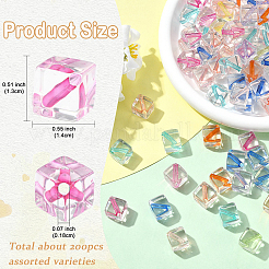 200 шт. Прозрачные акриловые бусины&nbsp;TACR-YW0003-45