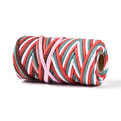 Сегментированный окрашенный поликоттоновый макраме-шнур&nbsp;OCOR-T017-03I