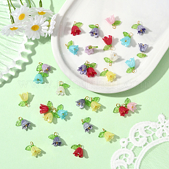 120шт акриловые бусины с пластиковыми имитацией жемчужных бусин подвески&nbsp;FIND-SC0019-78