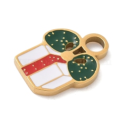 Эмалевые подвески из нержавеющей стали 304 с рождественской тематикой&nbsp;LS-STAS-K312-04G-G