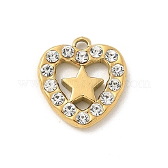 Подвески из нержавеющей стали 304 со стразами&nbsp;STAS-I322-28G-04