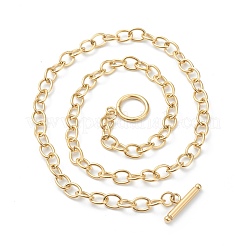 Ожерелья из нержавеющей стали с вакуумным покрытием PVD 304&nbsp;NJEW-I248-21G