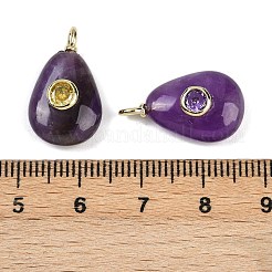 Подвески из натурального аметиста &nbsp;G-H322-01G-01