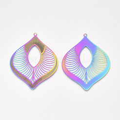 Ионное покрытие(ip) 304 нержавеющая сталь филигранные большие подвески&nbsp;LS-X-STAS-S108-31