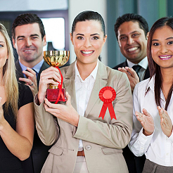 24 шт. 3-цветные значки в форме ленты для наград из жести&nbsp;JEWB-CP0001-28