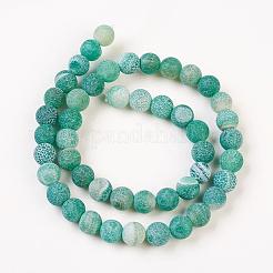 Естественные выветрившиеся агатовые бусины&nbsp;X-G-G589-8mm-08