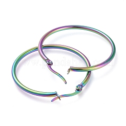 Большие серьги-кольца из нержавеющей стали 304&nbsp;EJEW-G260-02K-M