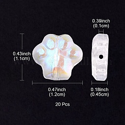 Прозрачные стеклянные бусины&nbsp;GGLA-YW0001-12